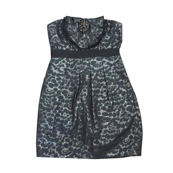 NWOT BCBGMaxAzria Black Jacquard Cocktail Dress - Picture 1 of 8